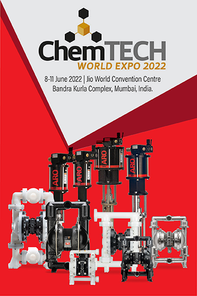 Learn about ARO pumps and see product models 8-11 June 2022 at the ChemTech World Expo in Mumbai, India